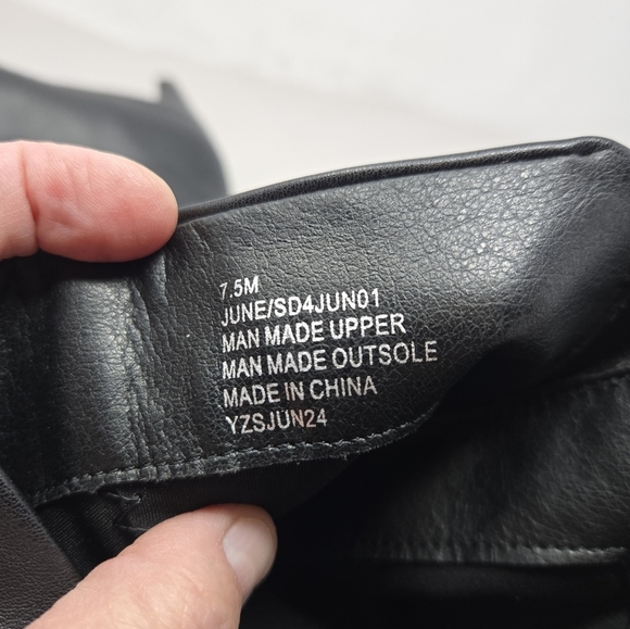 Seychelles June Black Faux Leather Mid Calf Boots Sz 7.5 Expandable Calf Gusset - Picture 9 of 12